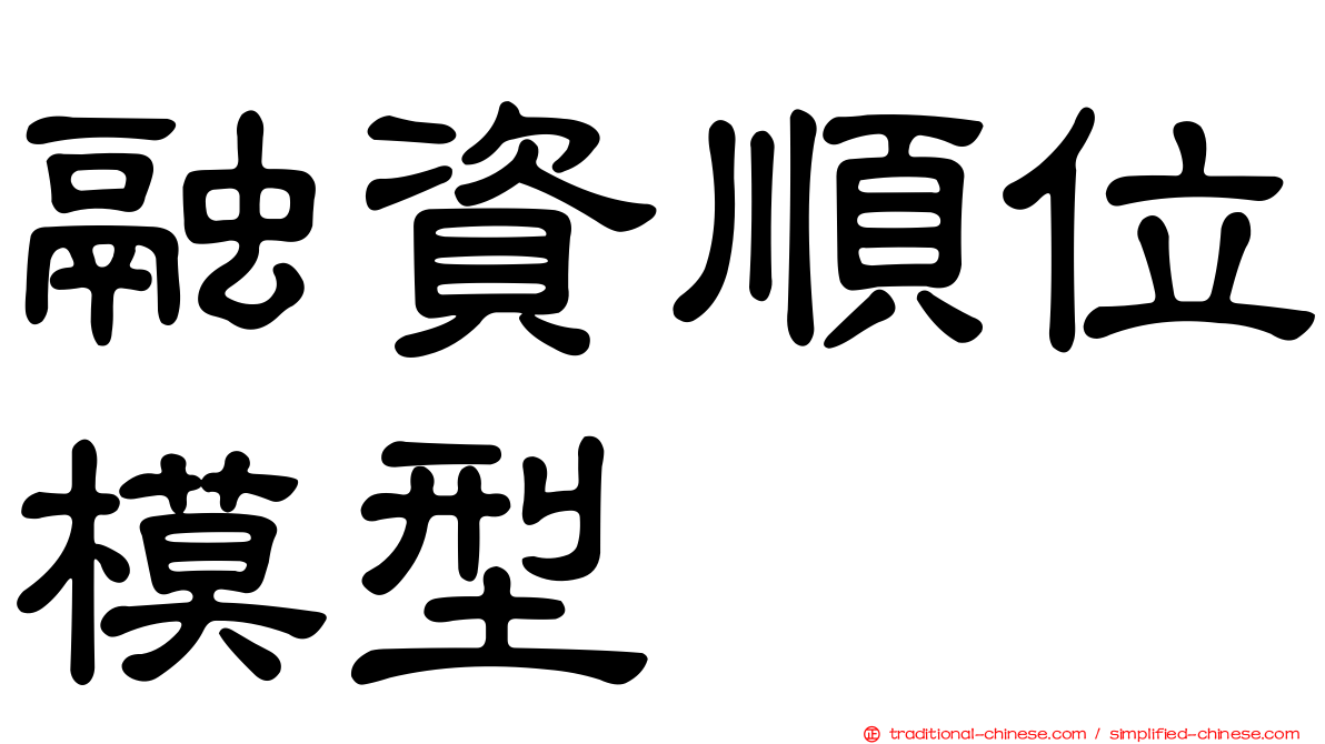 融資順位模型
