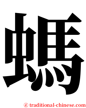 螞 serif font