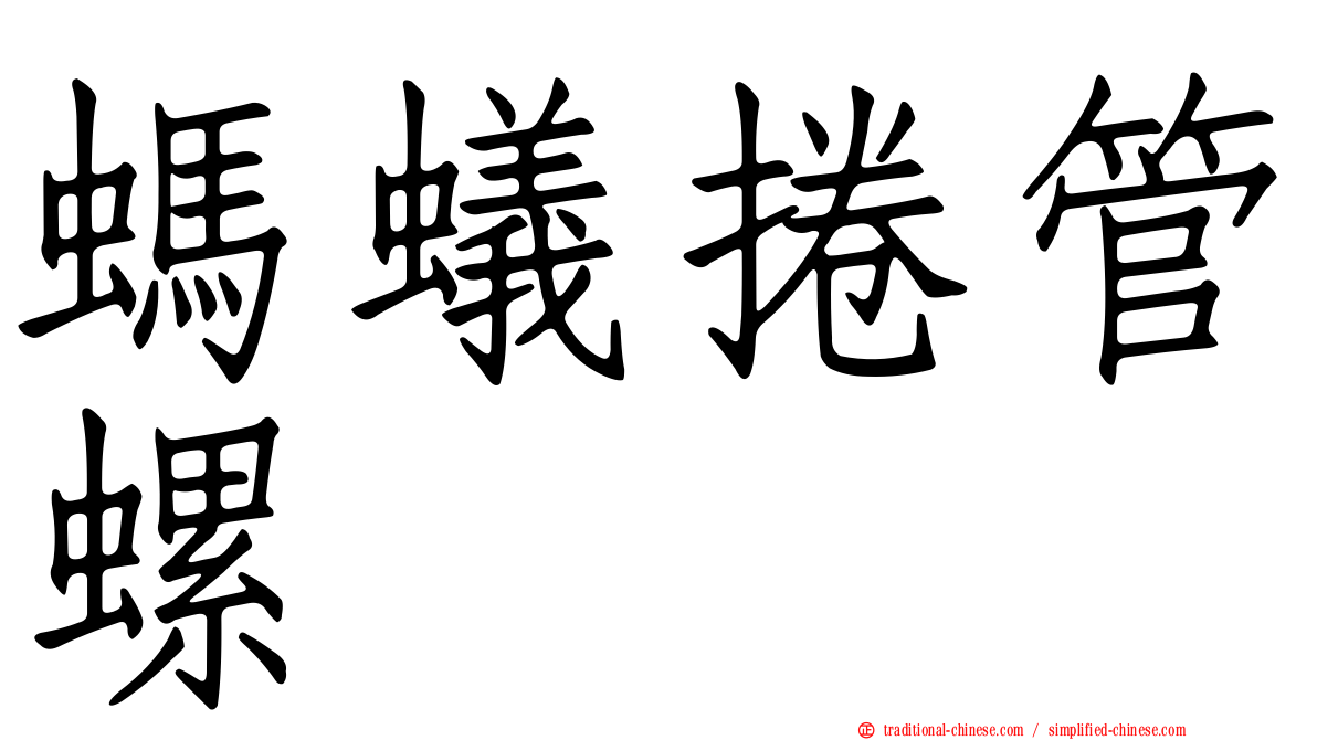 螞蟻捲管螺