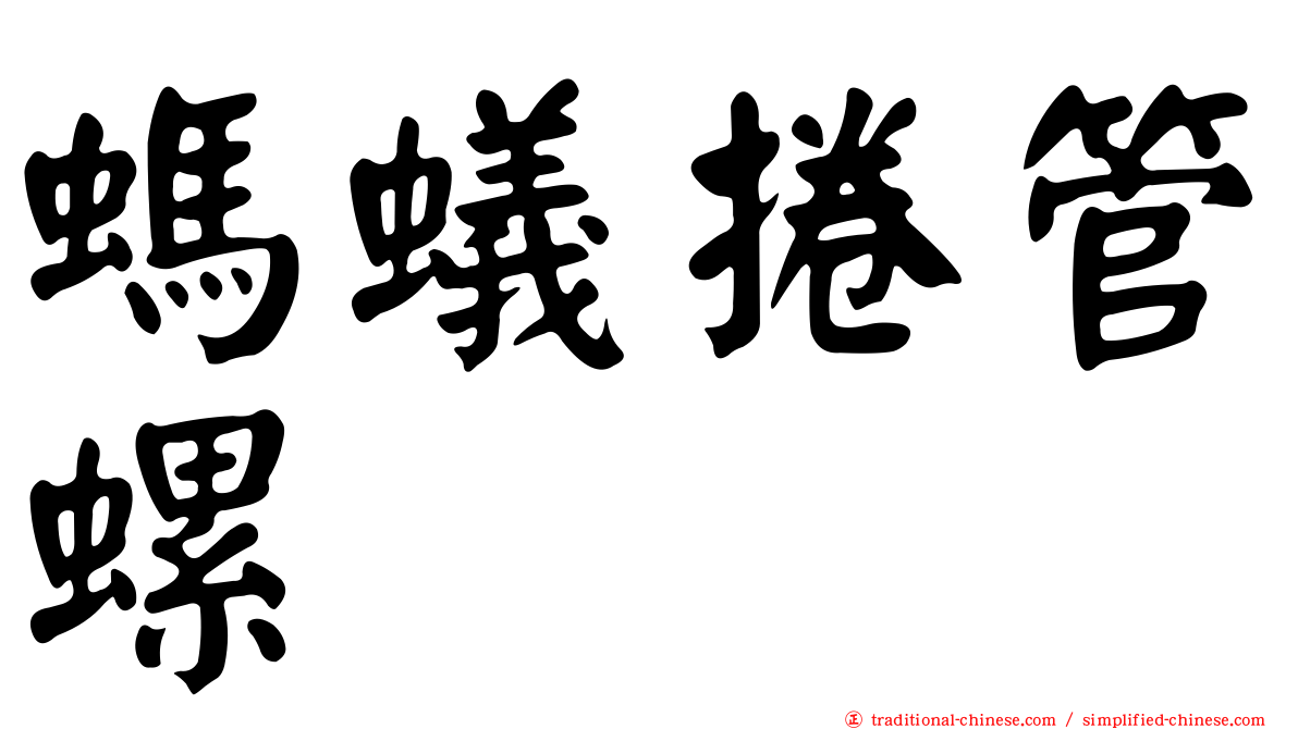 螞蟻捲管螺