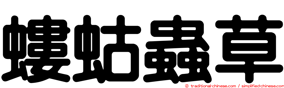 螻蛄蟲草