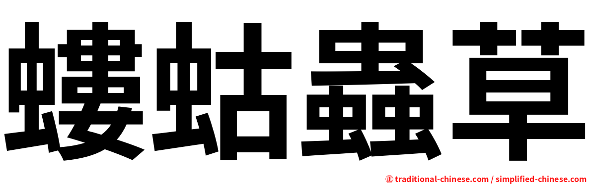 螻蛄蟲草
