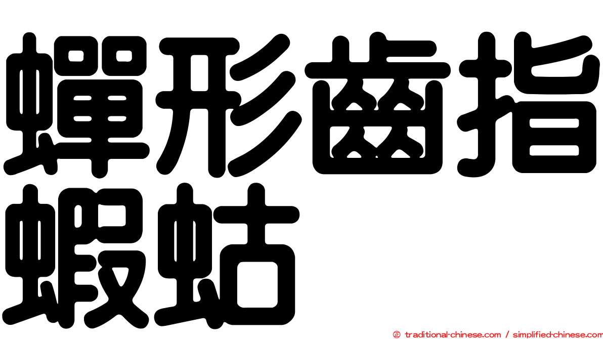 蟬形齒指蝦蛄