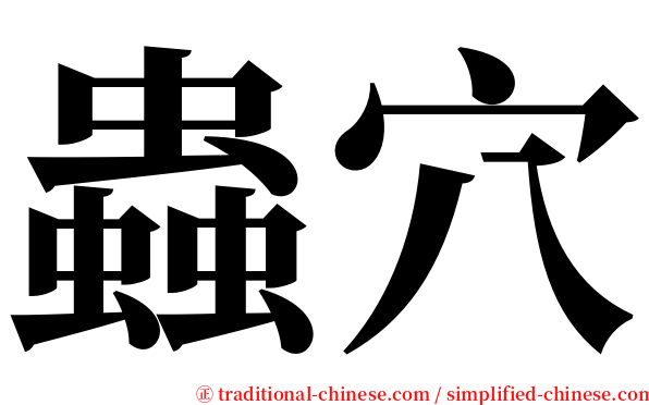 蟲穴 serif font