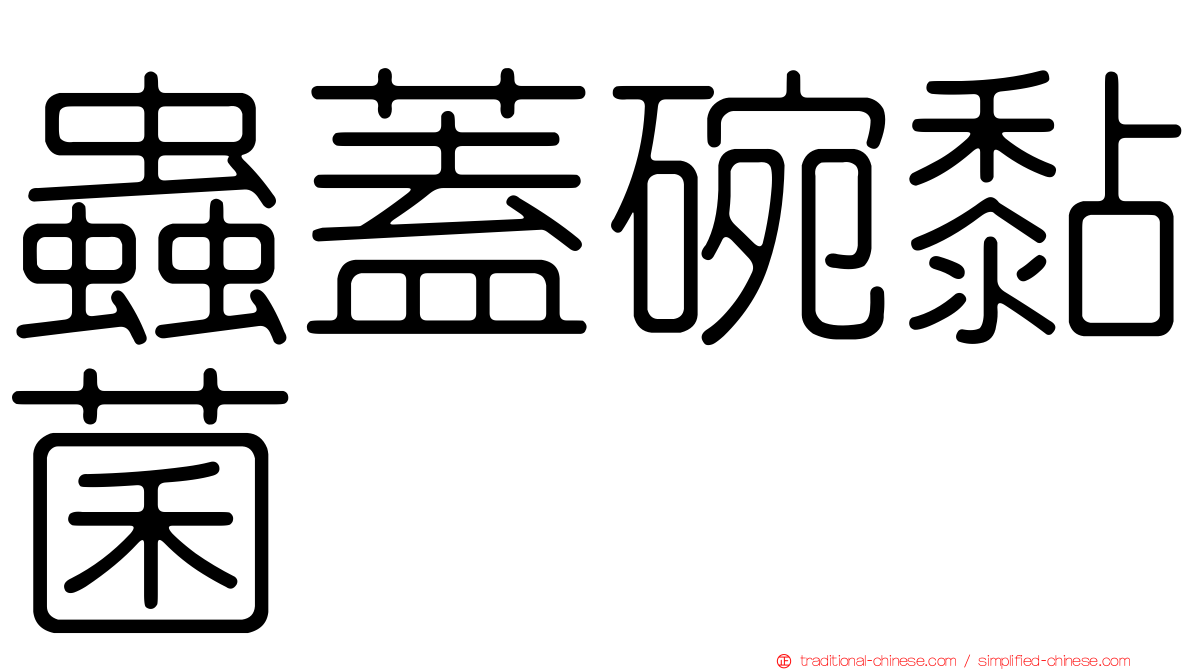 蟲蓋碗黏菌