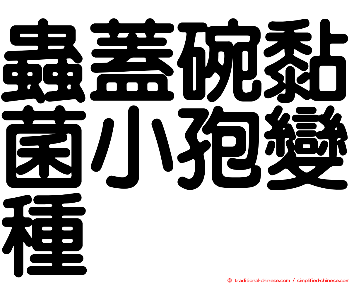 蟲蓋碗黏菌小孢變種
