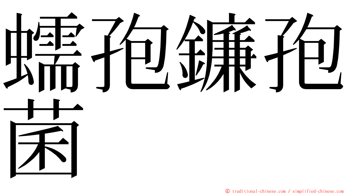 蠕孢鐮孢菌 ming font