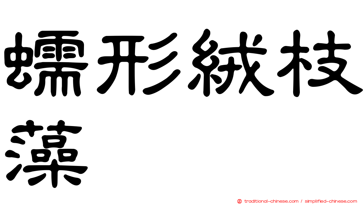 蠕形絨枝藻