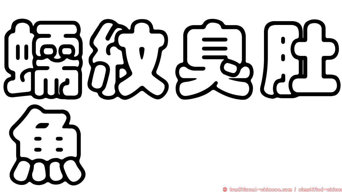 蠕紋臭肚魚