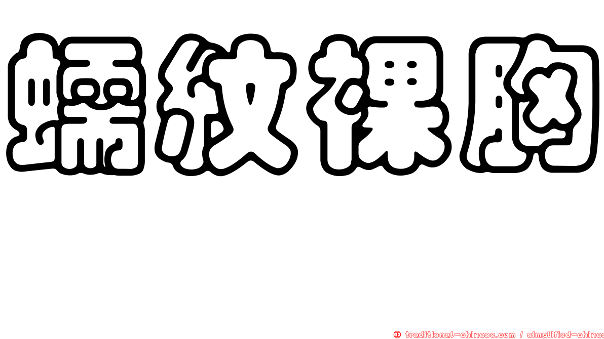 蠕紋裸胸鯙