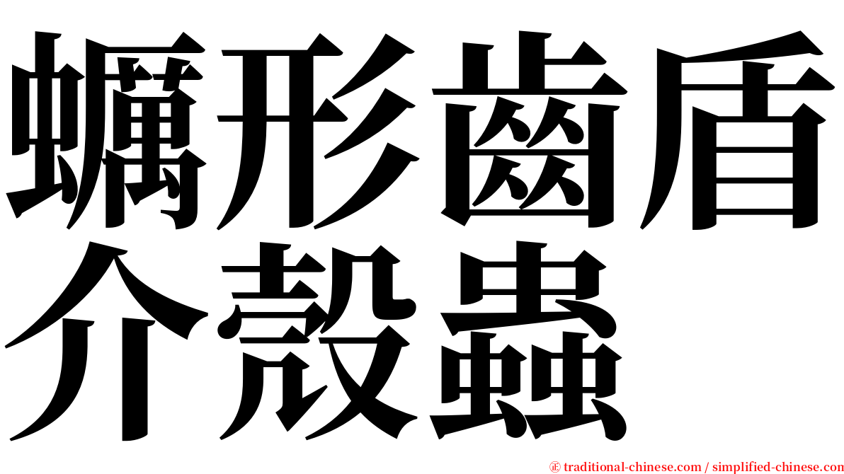 蠣形齒盾介殼蟲 serif font