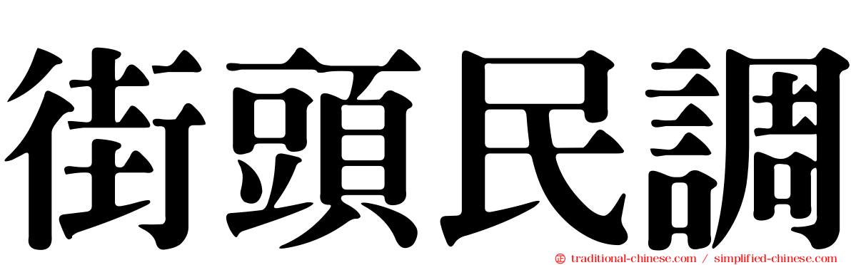 街頭民調