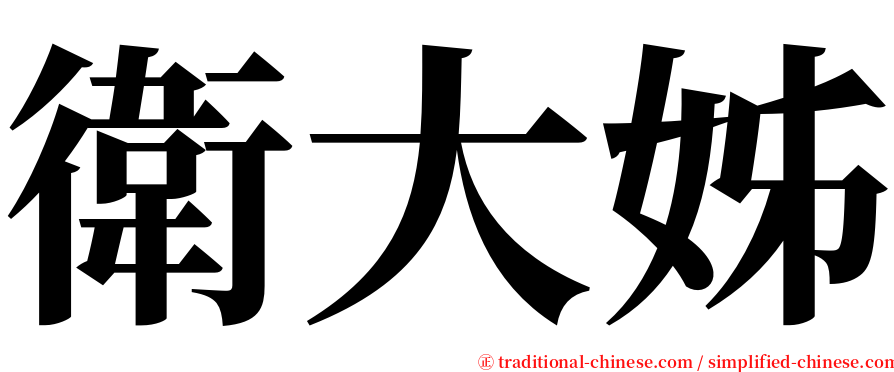 衛大姊 serif font
