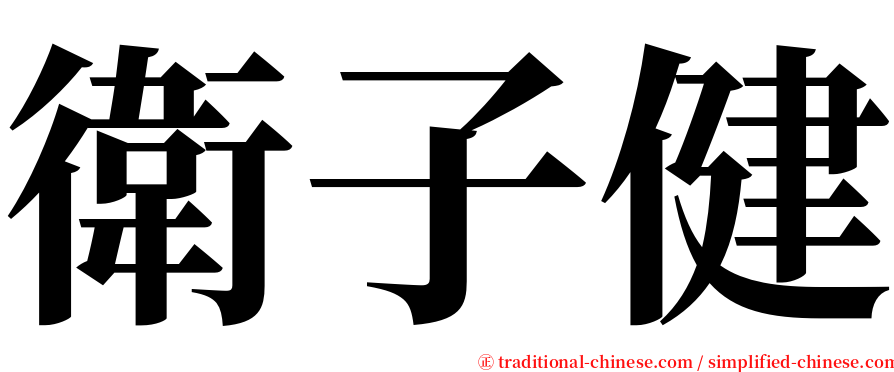 衛子健 serif font