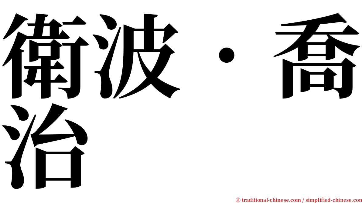 衛波．喬治 serif font