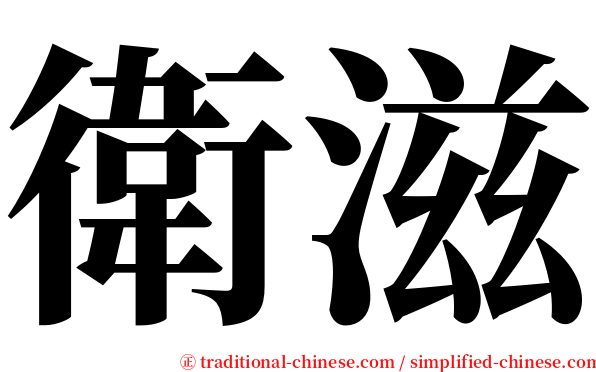 衛滋 serif font