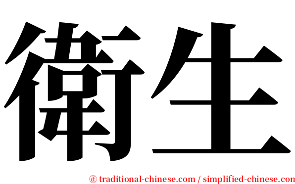 衛生 serif font