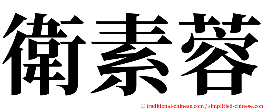 衛素蓉 serif font