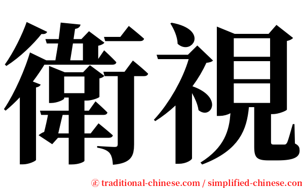 衛視 serif font