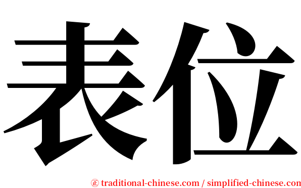 表位 serif font