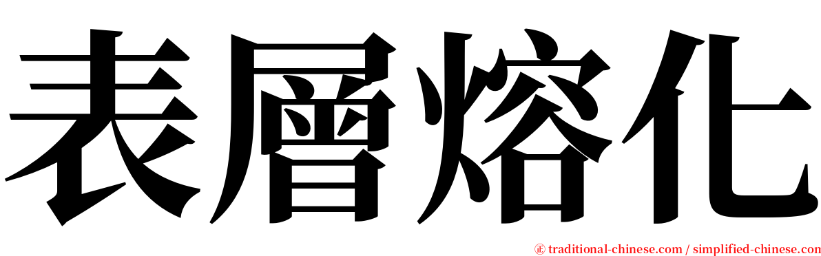 表層熔化 serif font