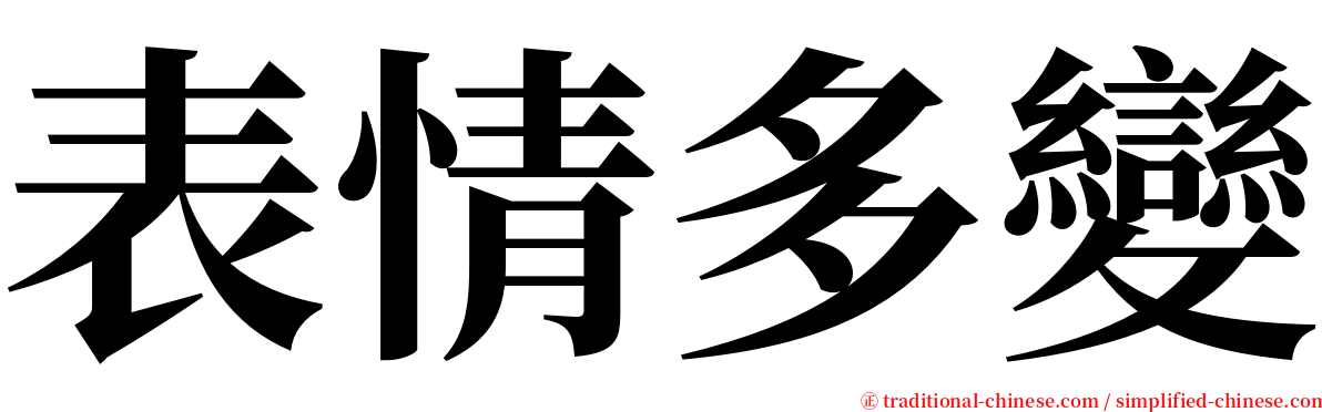 表情多變 serif font