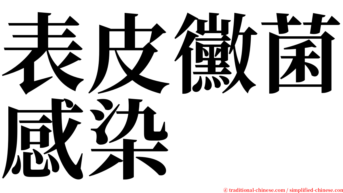 表皮黴菌感染 serif font