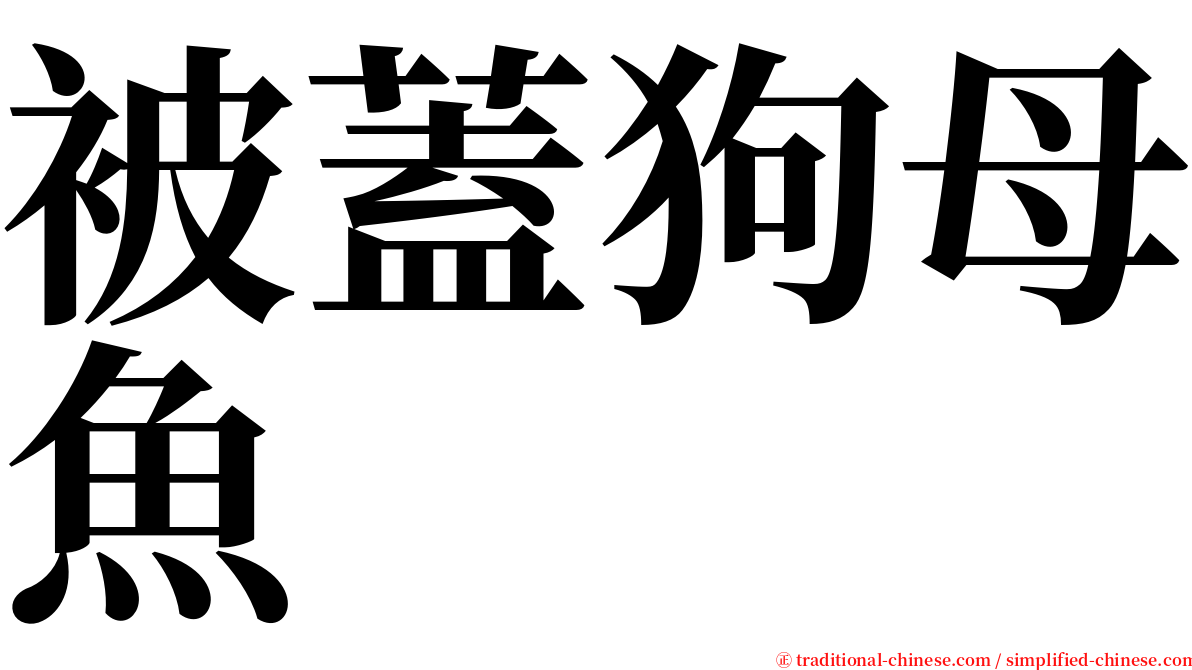 被蓋狗母魚 serif font