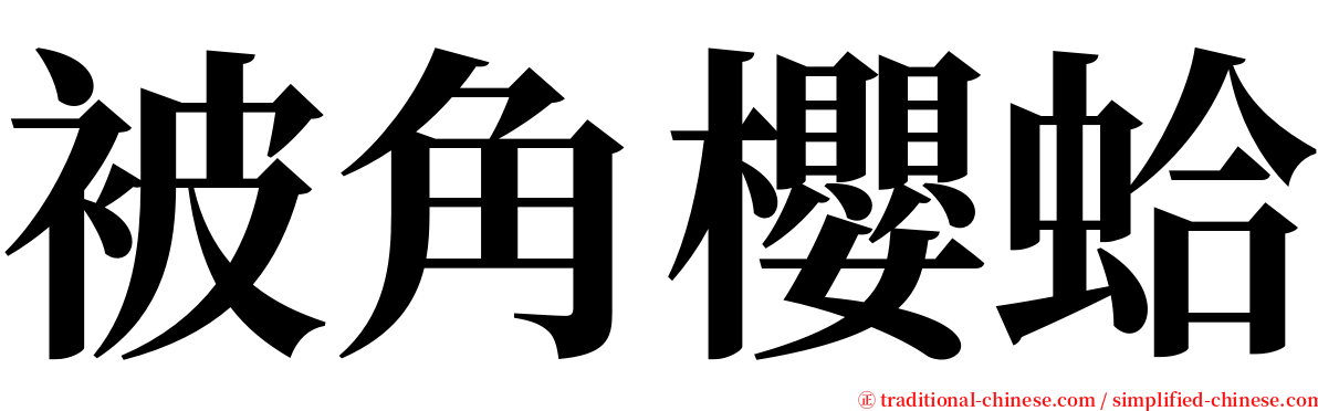 被角櫻蛤 serif font