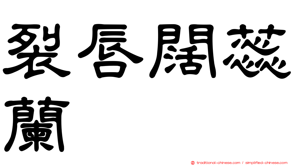 裂唇闊蕊蘭