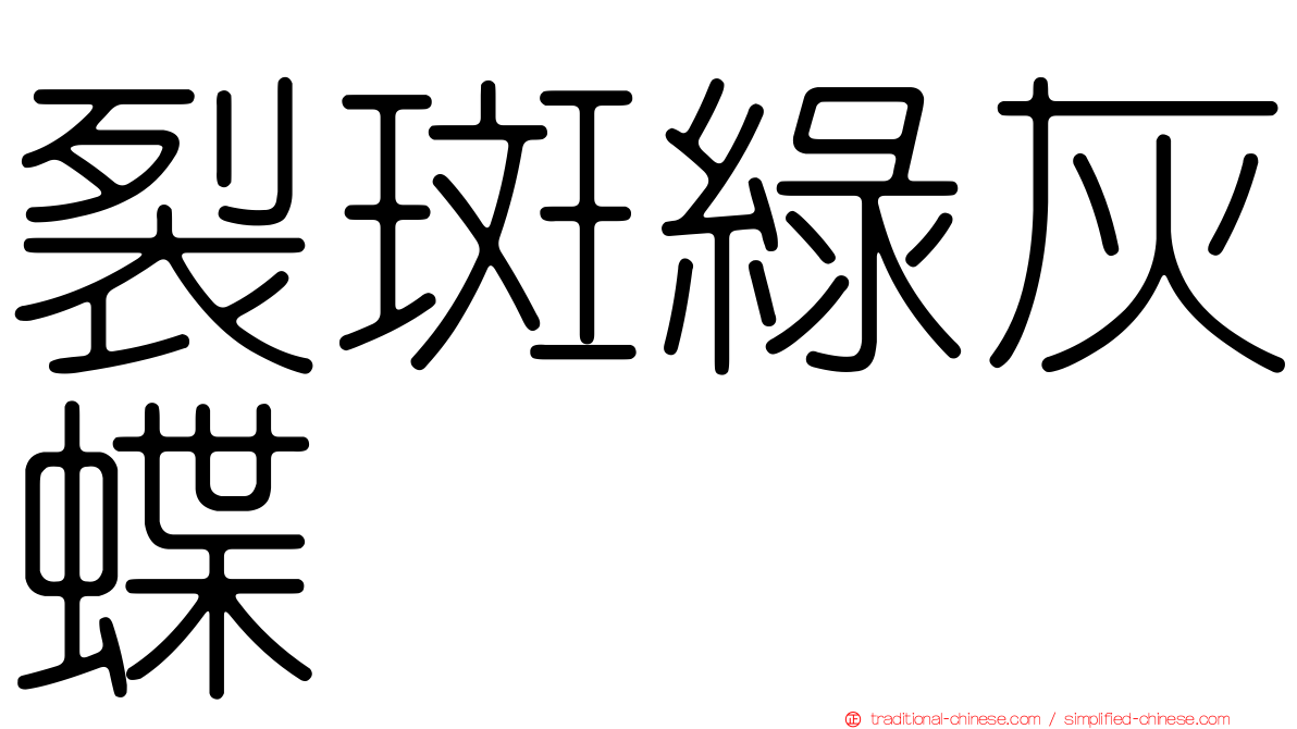 裂斑綠灰蝶