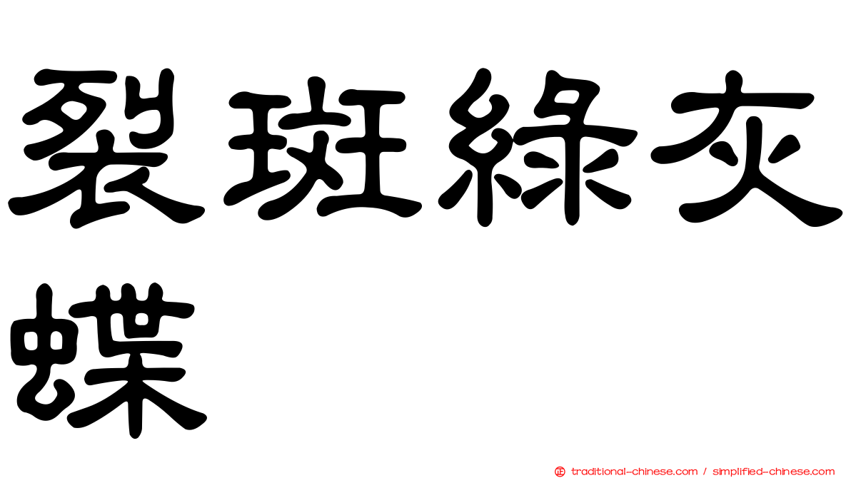 裂斑綠灰蝶