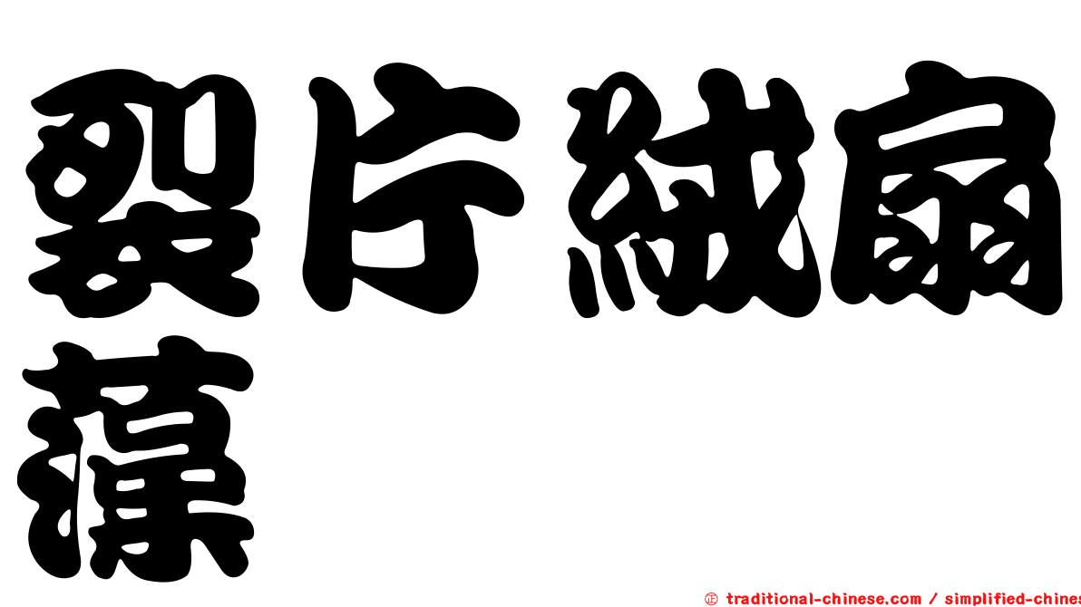 裂片絨扇藻