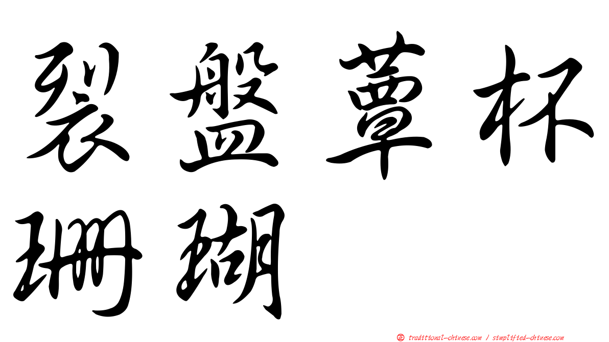 裂盤蕈杯珊瑚