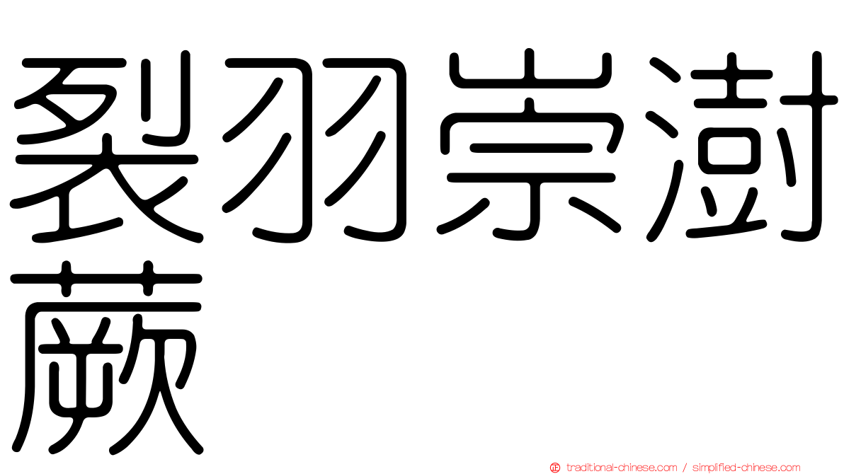 裂羽崇澍蕨