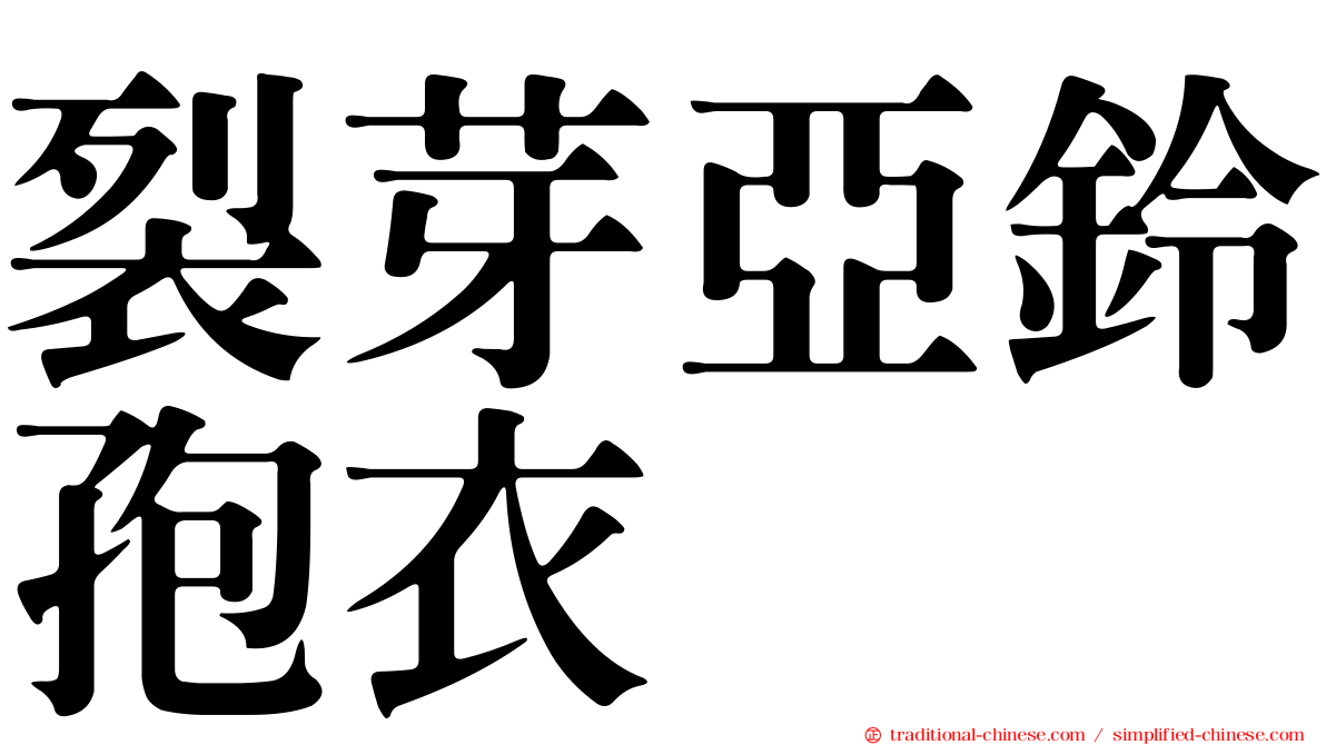 裂芽亞鈴孢衣