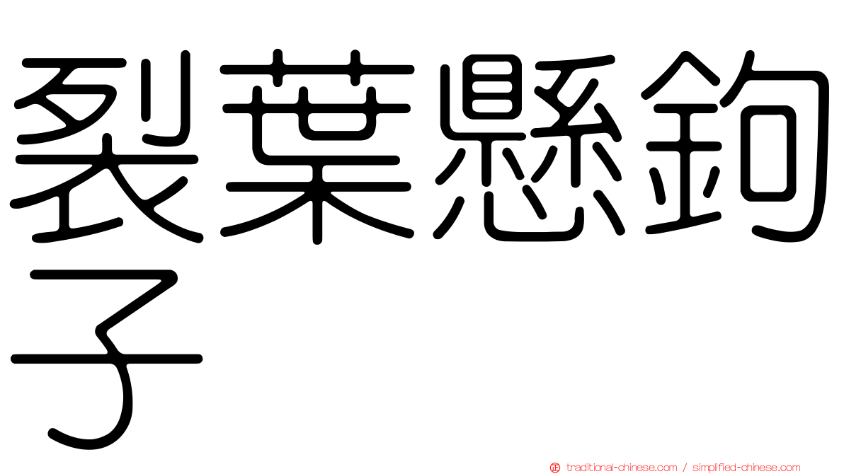 裂葉懸鉤子