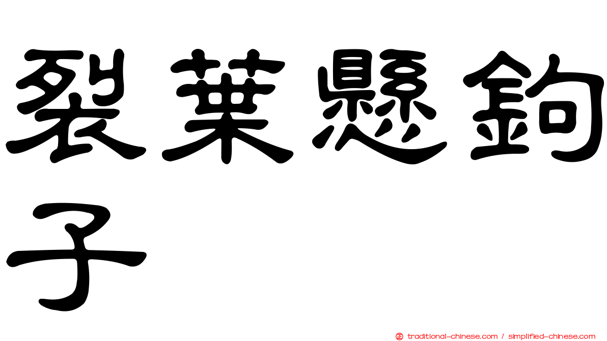 裂葉懸鉤子