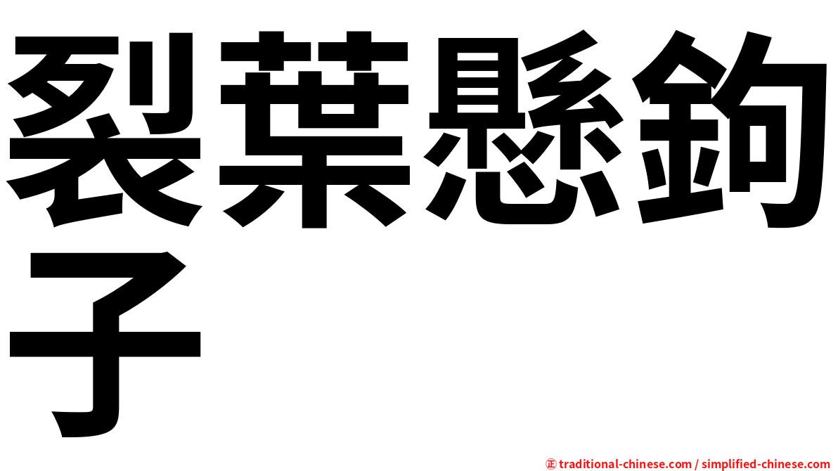 裂葉懸鉤子