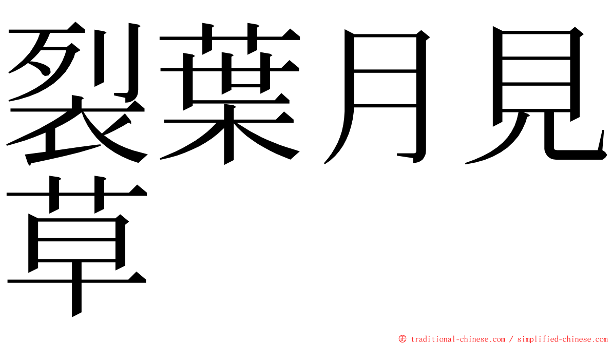裂葉月見草 ming font