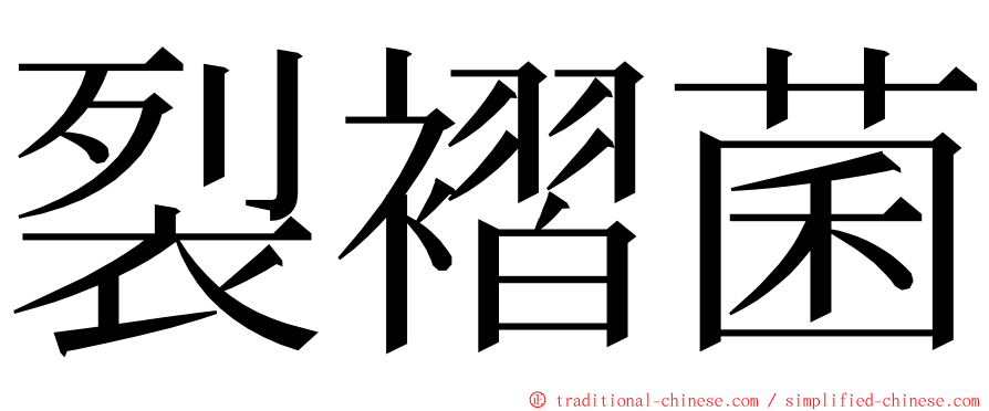 裂褶菌 ming font