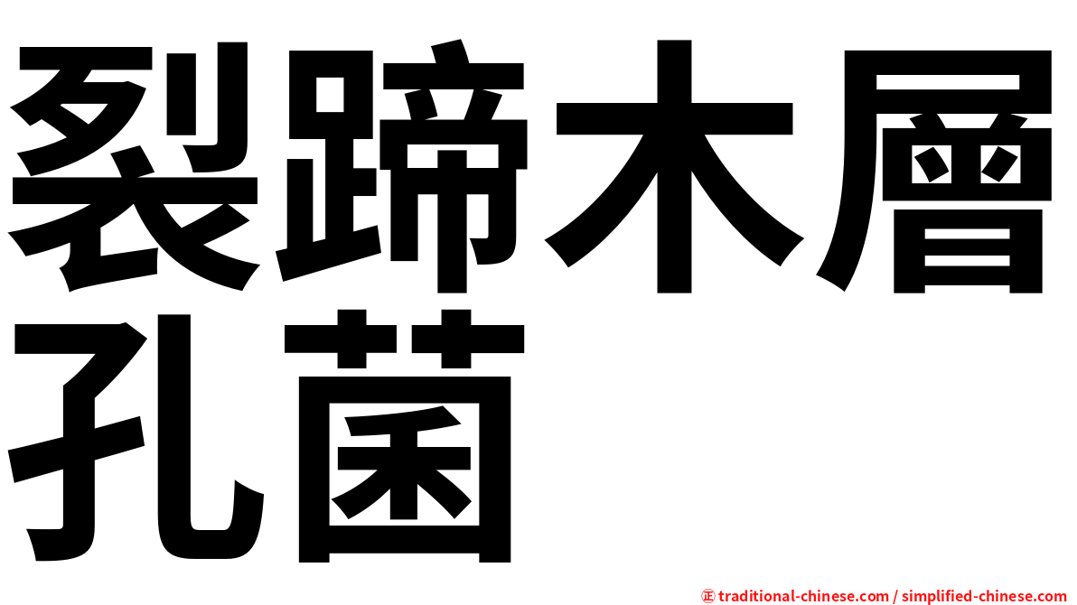 裂蹄木層孔菌