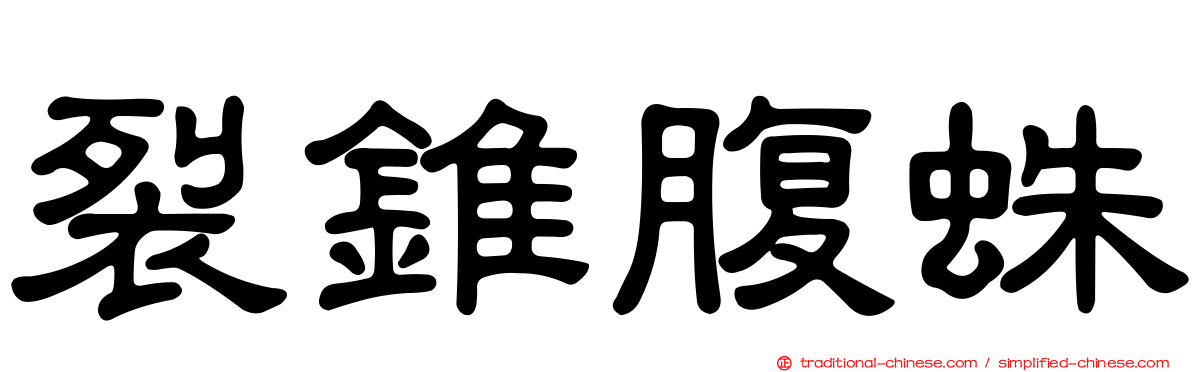 裂錐腹蛛