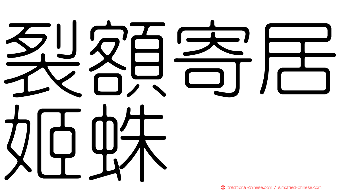 裂額寄居姬蛛