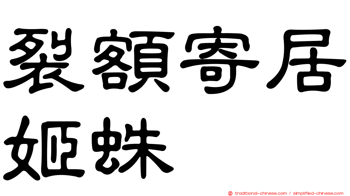 裂額寄居姬蛛