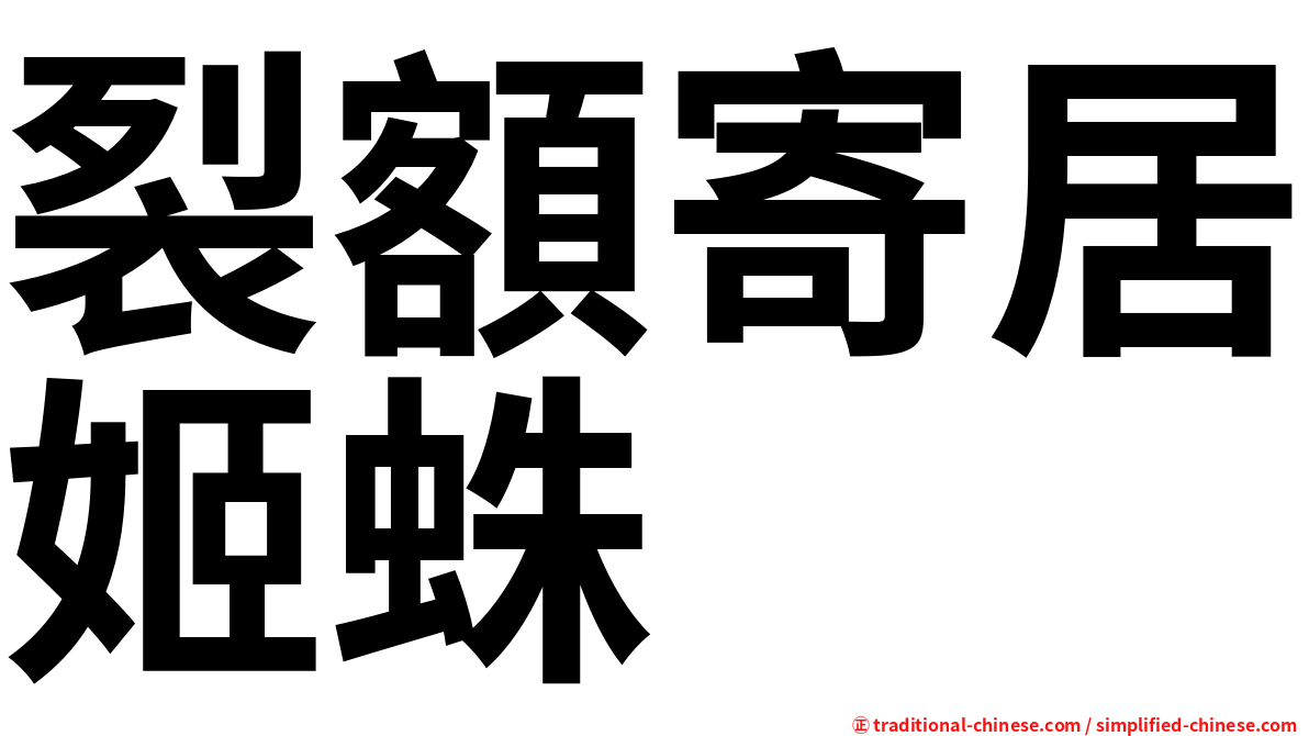 裂額寄居姬蛛