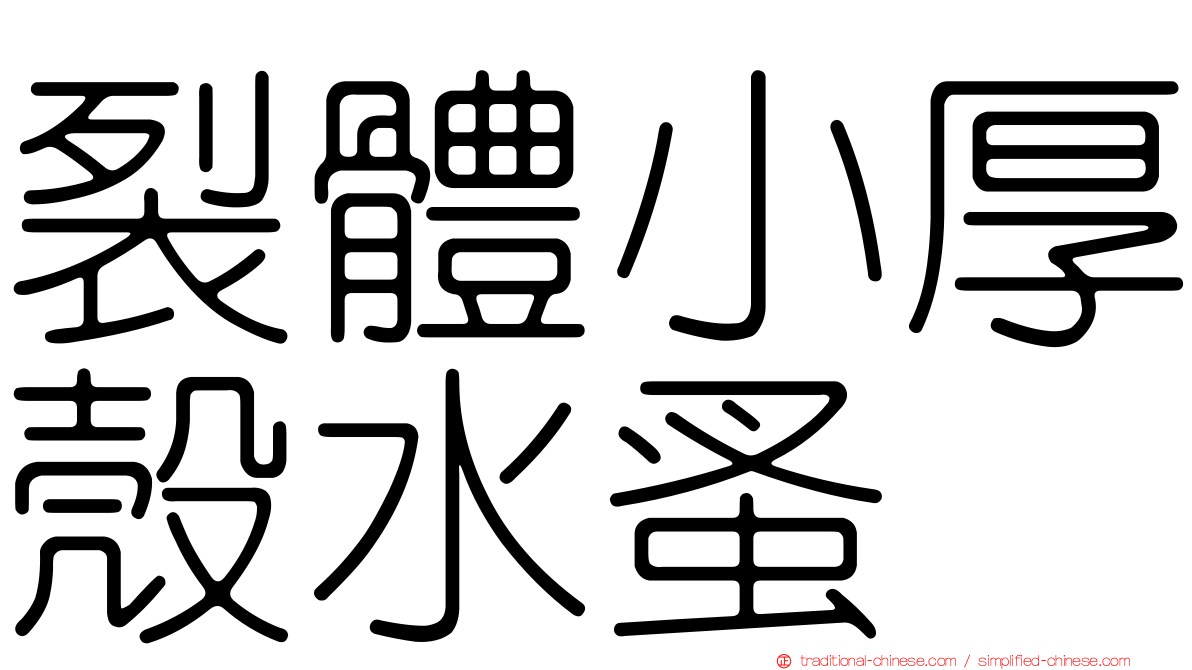 裂體小厚殼水蚤