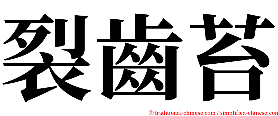 裂齒苔 serif font