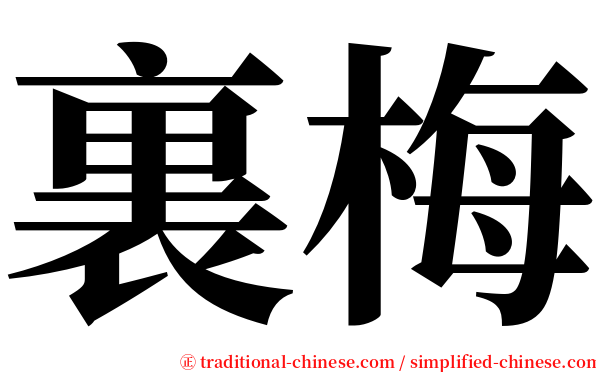 裏梅 serif font