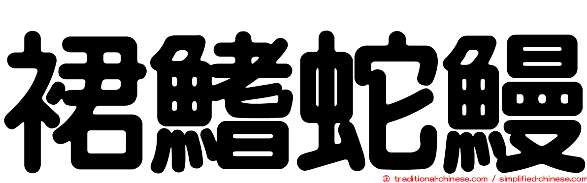 裙鰭蛇鰻